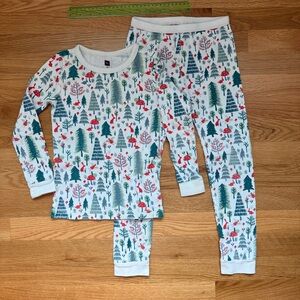 Tea collection Fairy Forest Print Pajama Set (size 7) snug fit